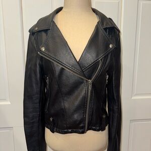 Blank NYC Black Leather Moto Jacket